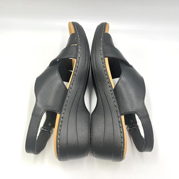 8.5N 8.5 NARROW WIDTH Clarks Womens Black Comfort Sandals Shoes. - Picture 8 of 14